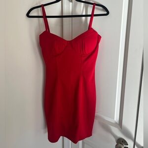 Chic Scarlet Mini Dress